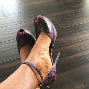 Jeffrey Campbell platform ankle strap heels